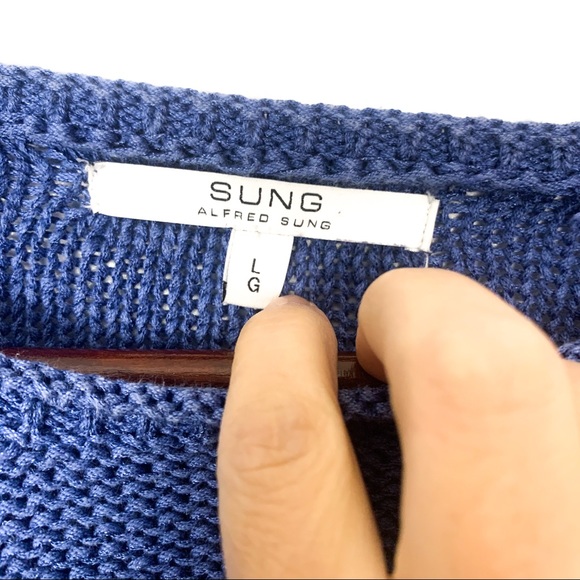 Alfred Sung sweater Large blue - Picture 3 of 4